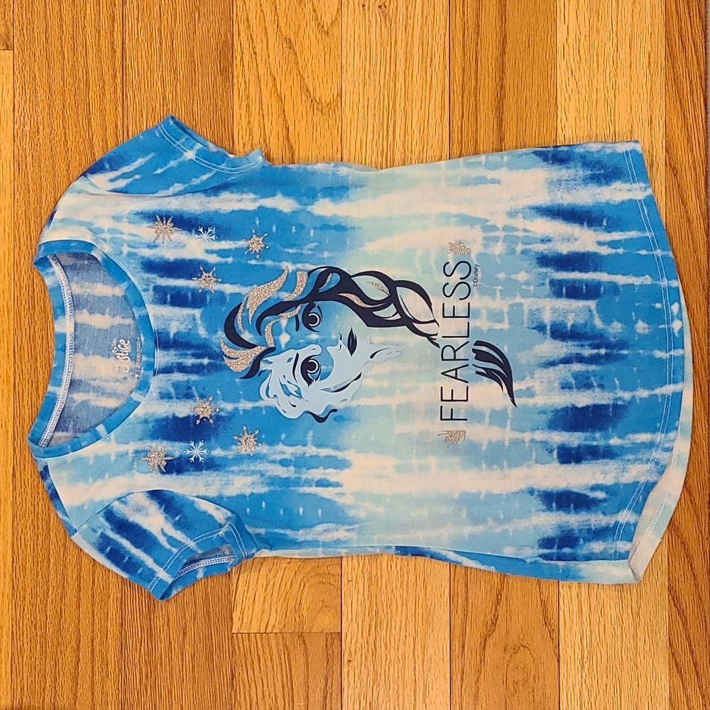 Justice Disney Frozen Elsa tie dye tee, size 7